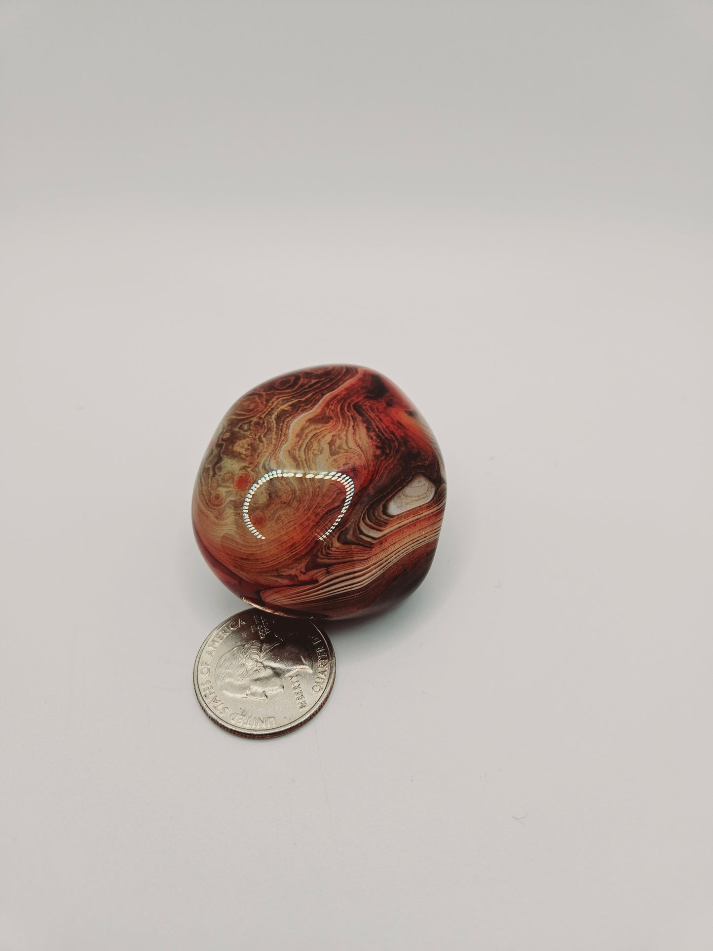 Amazing Lace Agate Palm Stone. This Palm stone is filled with qualities that will help you relax and meditate.