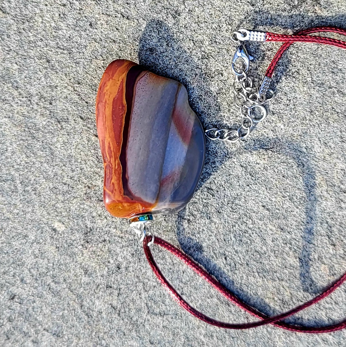 Desert Jasper is famous for its vibrant and unique colors and this pendant doesn't disappoint in that regard. Make a bold statement without saying a word! You can also create a lasting impression by giving this as a gift for most occasions. .