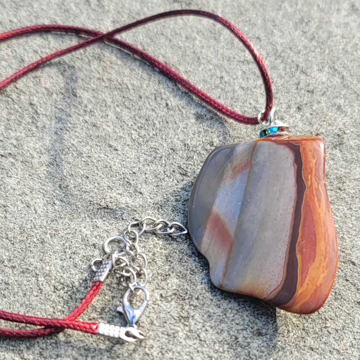 Desert Jasper is famous for its vibrant and unique colors and this pendant doesn't disappoint in that regard. Make a bold statement without saying a word! You can also create a lasting impression by giving this as a gift for most occasions. .