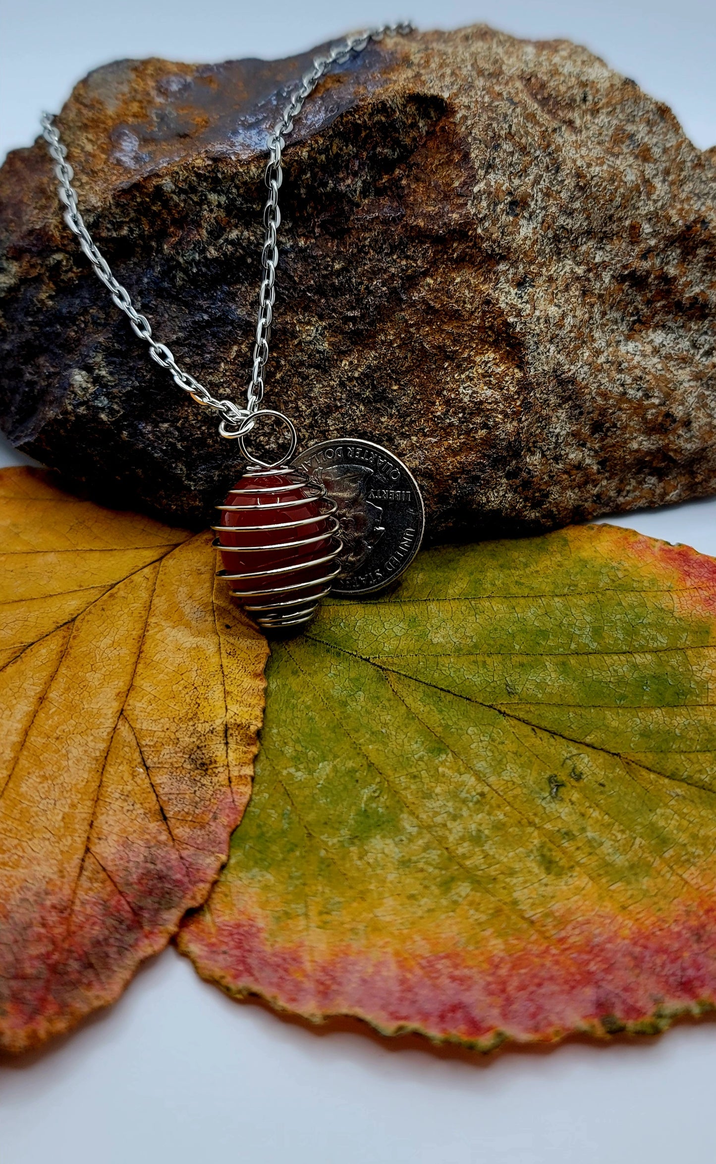 BEAUTIFUL CARNELIAN AGATE PENDANT!