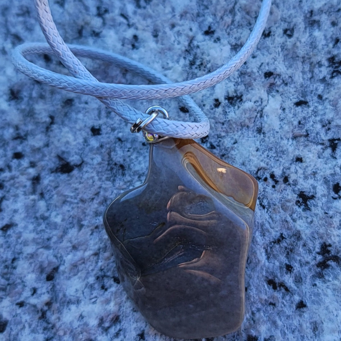 SEE THIS AMAZING BROWN AND GREY DESERT JASPER PENDANT