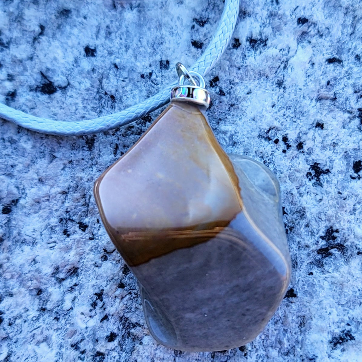 SEE THIS AMAZING BROWN AND GREY DESERT JASPER PENDANT