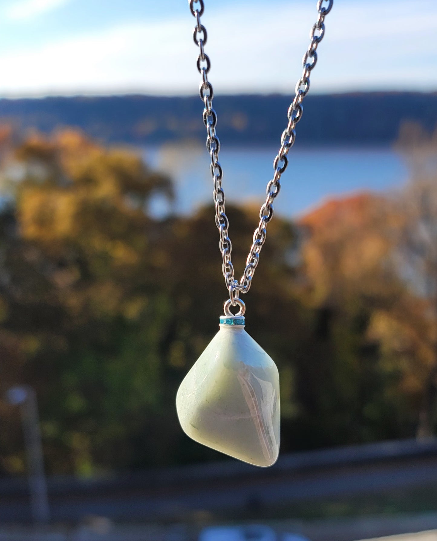 This Green Calcite Necklace Pendant is a unique and beautiful find. Treat yourself this holiday season or beyond. Also, great as a gift for mom, dad, brother, sister or friend. Give them something to cherish.