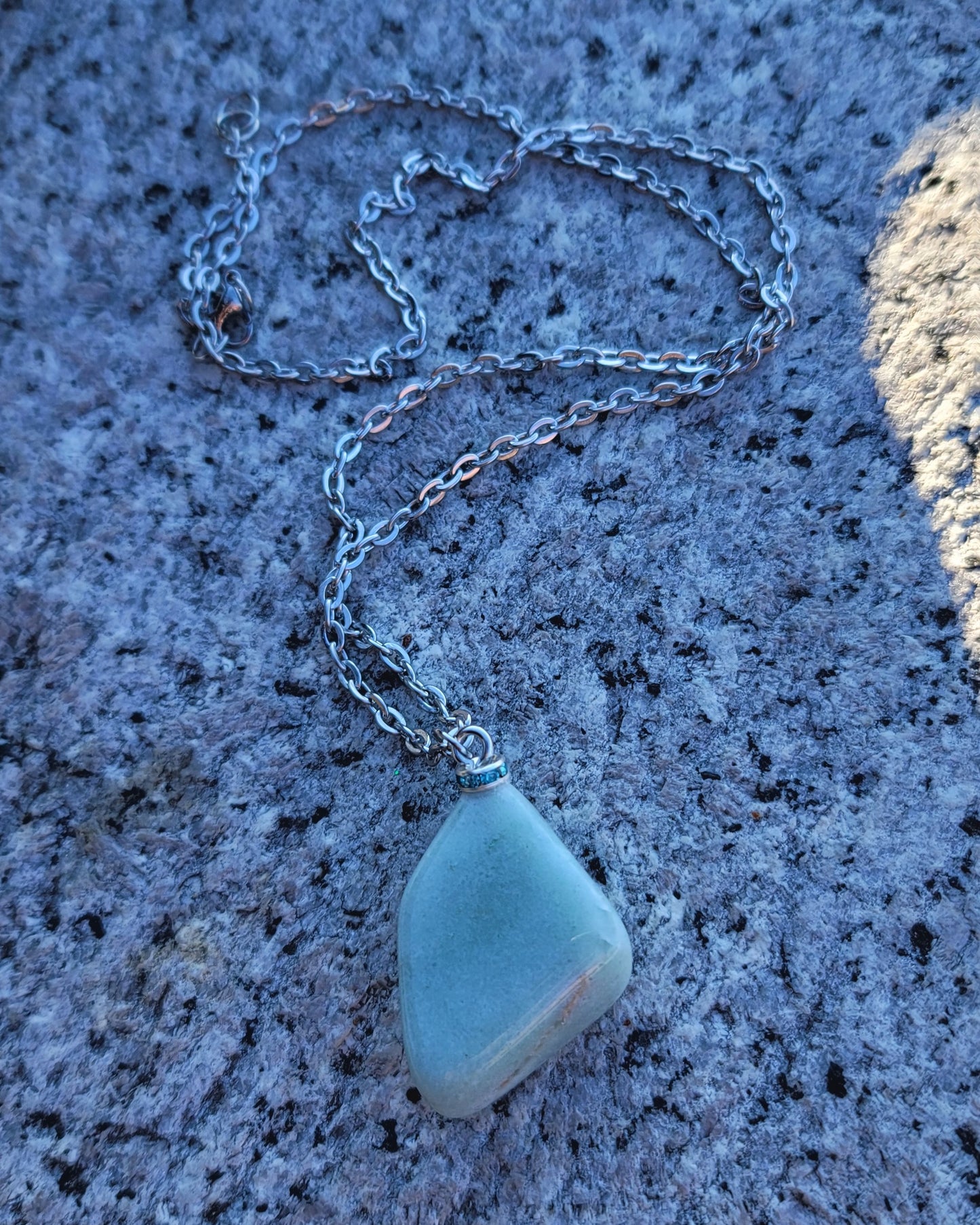 This Green Calcite Necklace Pendant is a unique and beautiful find. Treat yourself this holiday season or beyond. Also, great as a gift for mom, dad, brother, sister or friend. Give them something to cherish.