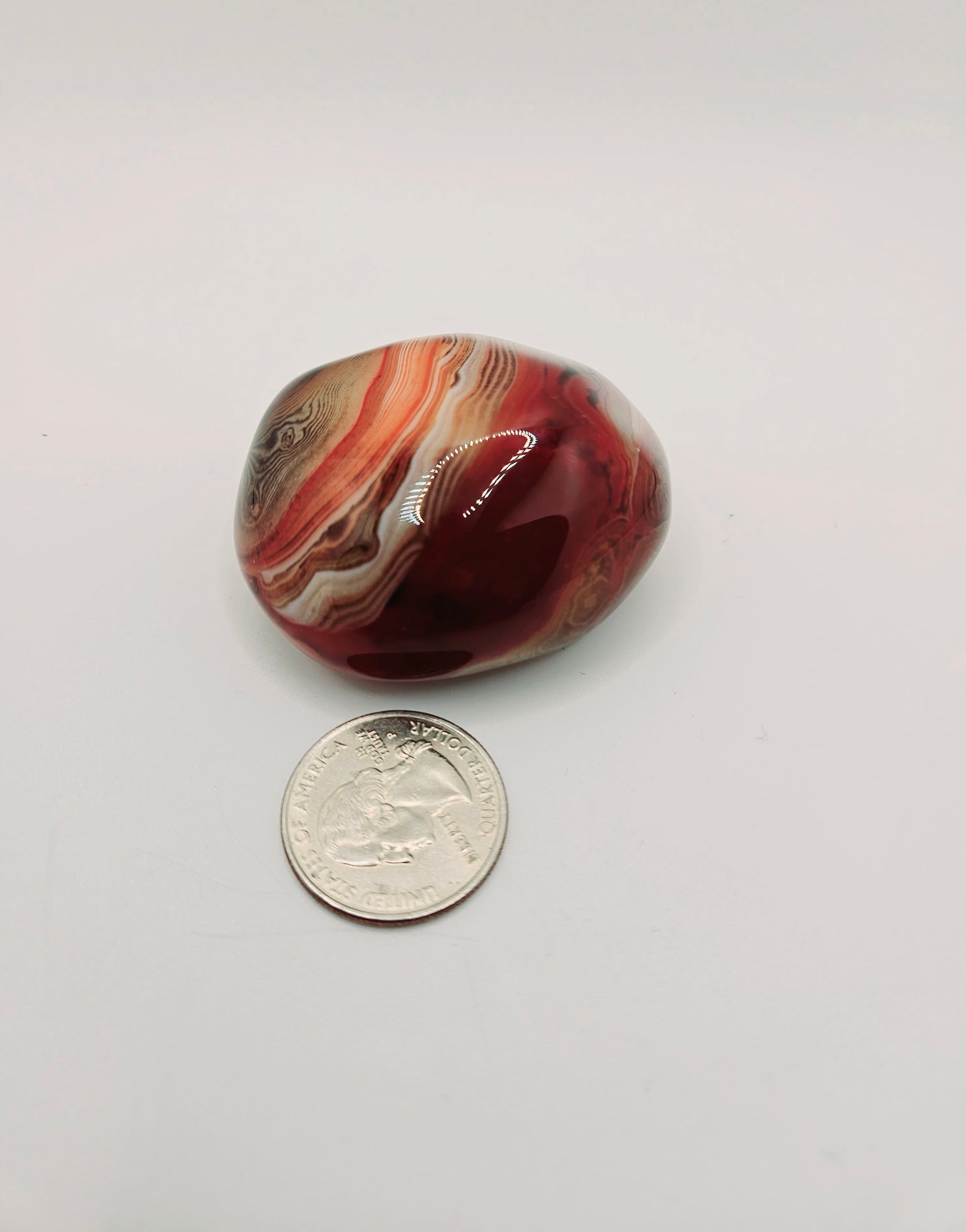 Amazing Lace Agate Palm Stone. This Palm stone is filled with qualities that will help you relax and meditate.
