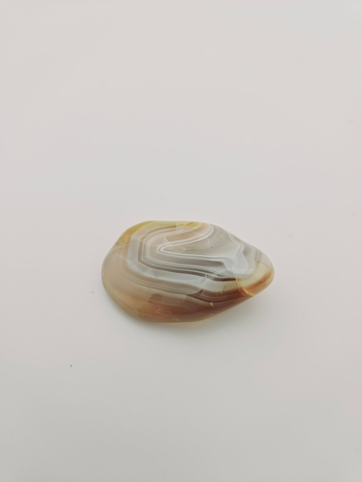 Lace Agate Palm Stone with unique shape that is designed to keep you calm and relax. Ideal to help with nervousness or just to relax or meditate. Give as a thoughtful gift, today.