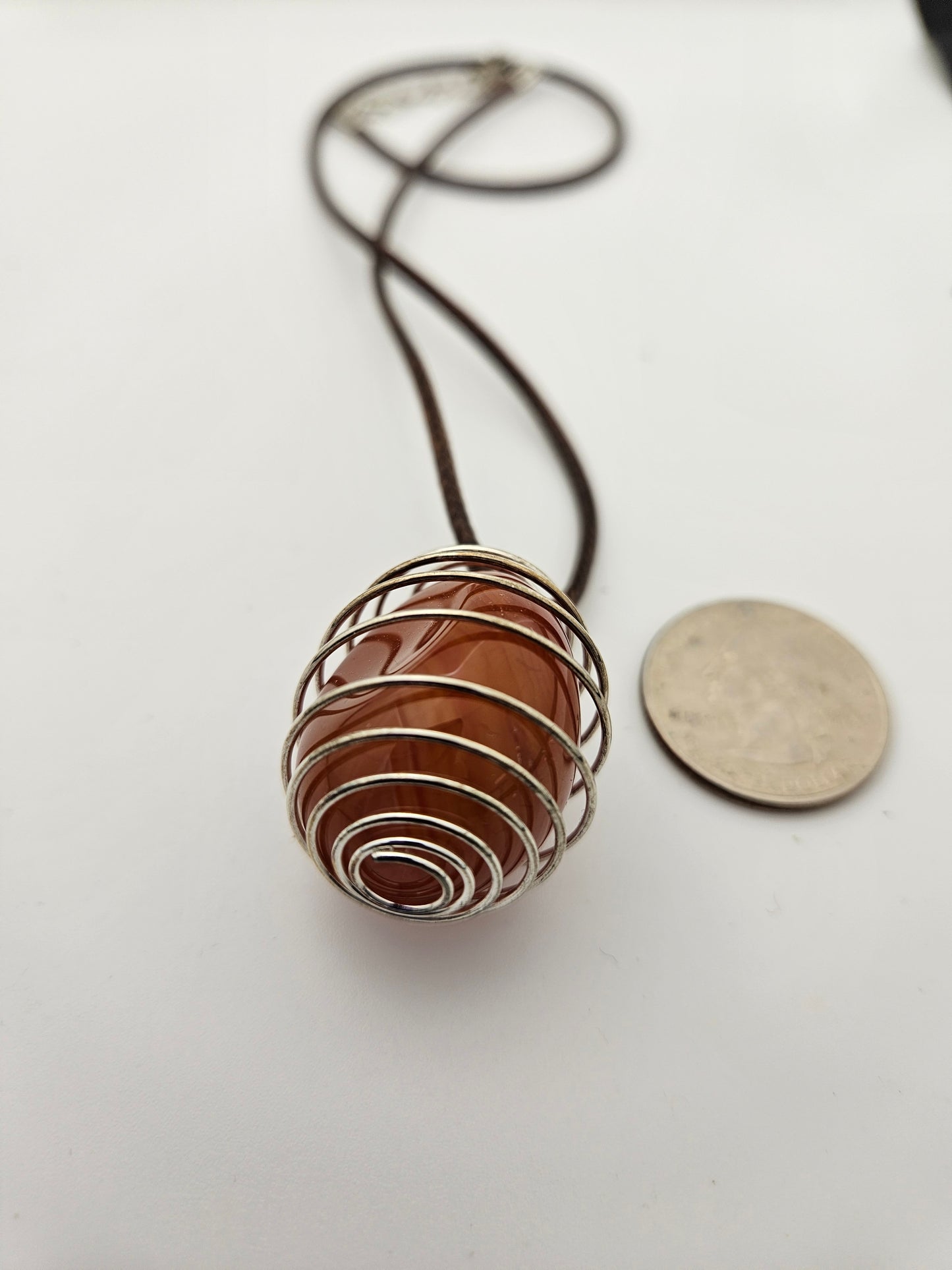 SPIRAL CAGE CARNELIAN AGATE