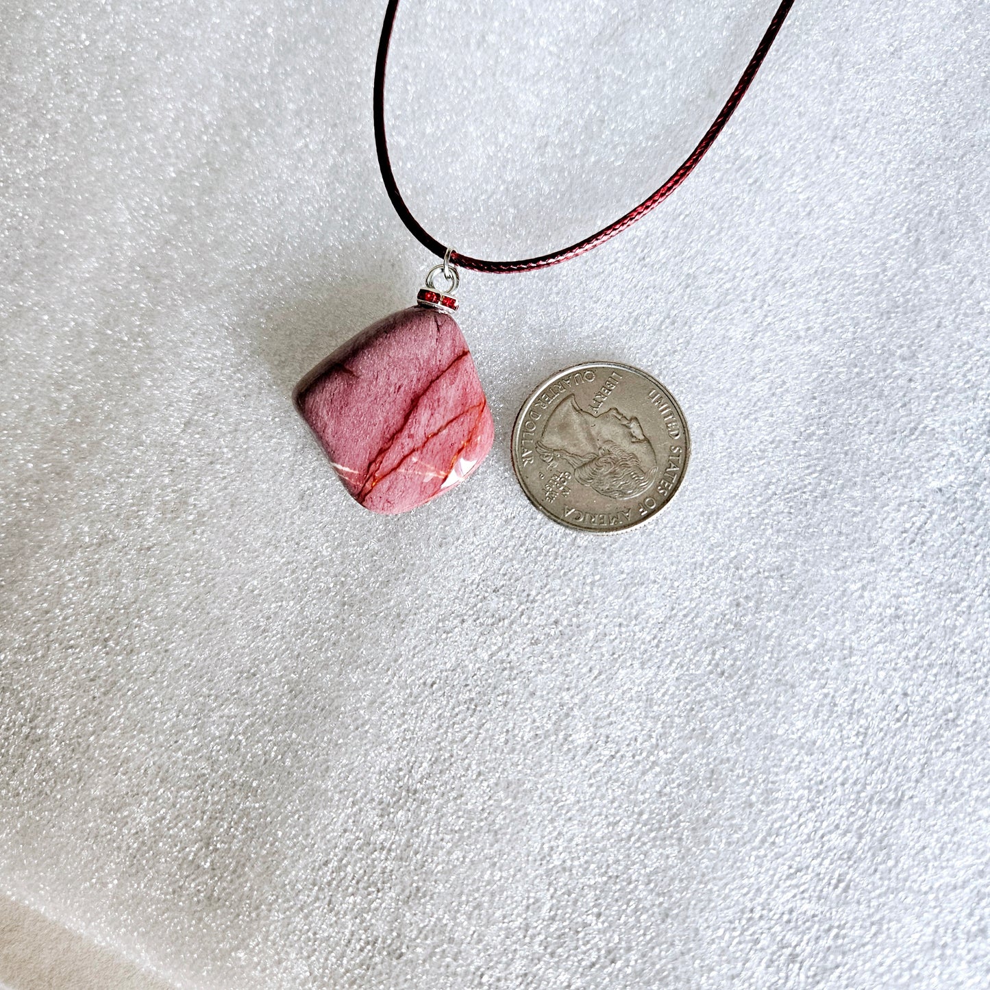 BEAUTIFUL AND UNIQUE POLYCHROME JASPER PENDANT.