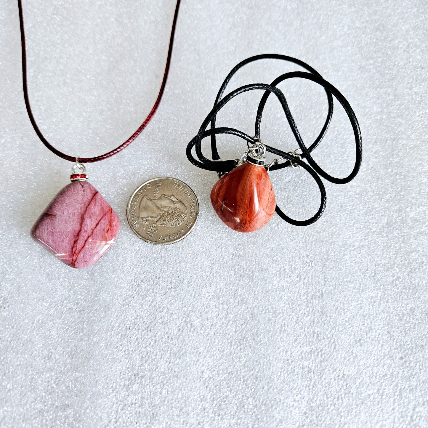 BEAUTIFUL AND UNIQUE POLYCHROME JASPER PENDANT.