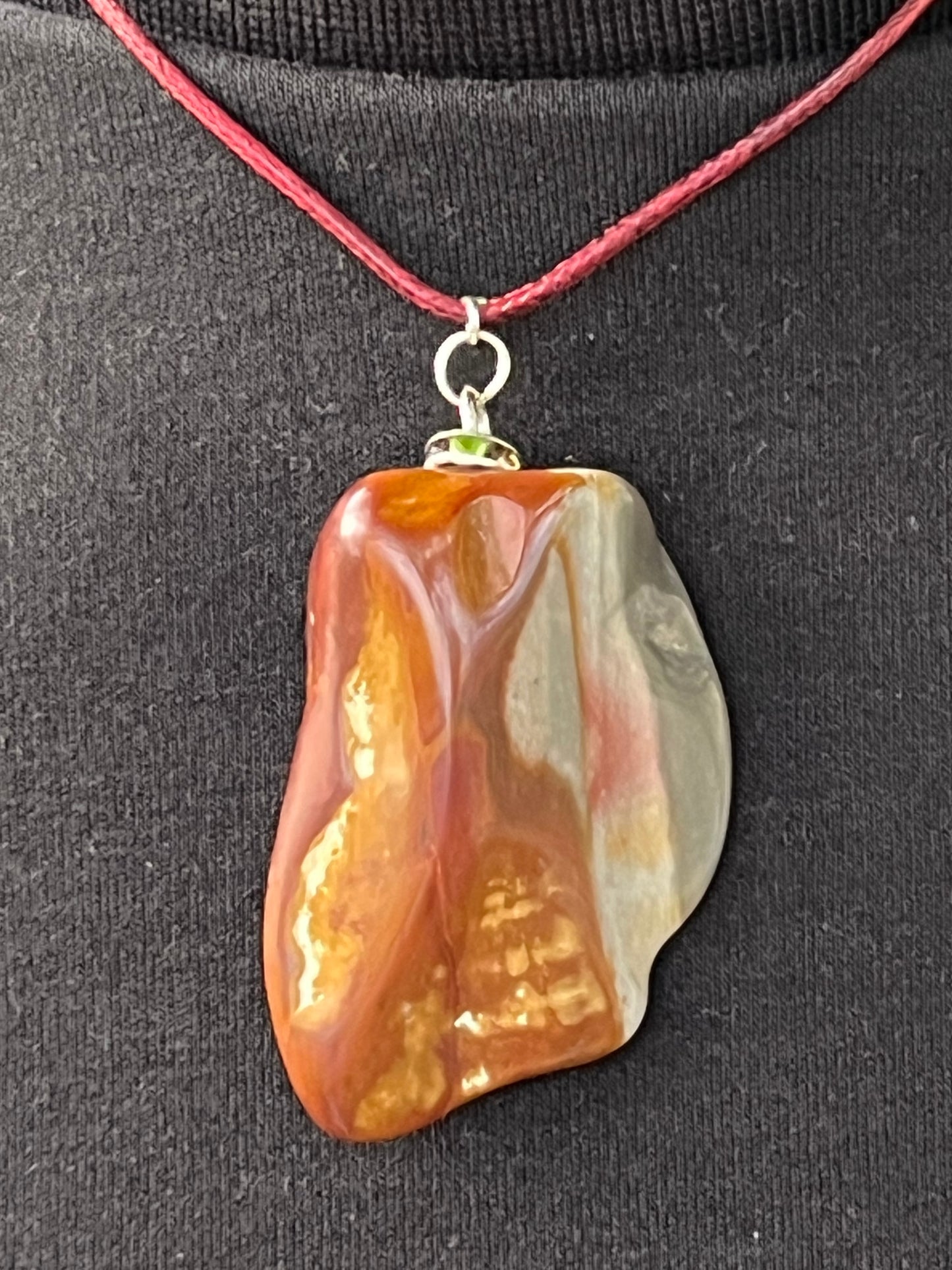 Desert Jasper is famous for its vibrant and unique colors and this pendant doesn't disappoint in that regard. Make a bold statement without saying a word! You can also create a lasting impression by giving this as a gift for most occasions. .