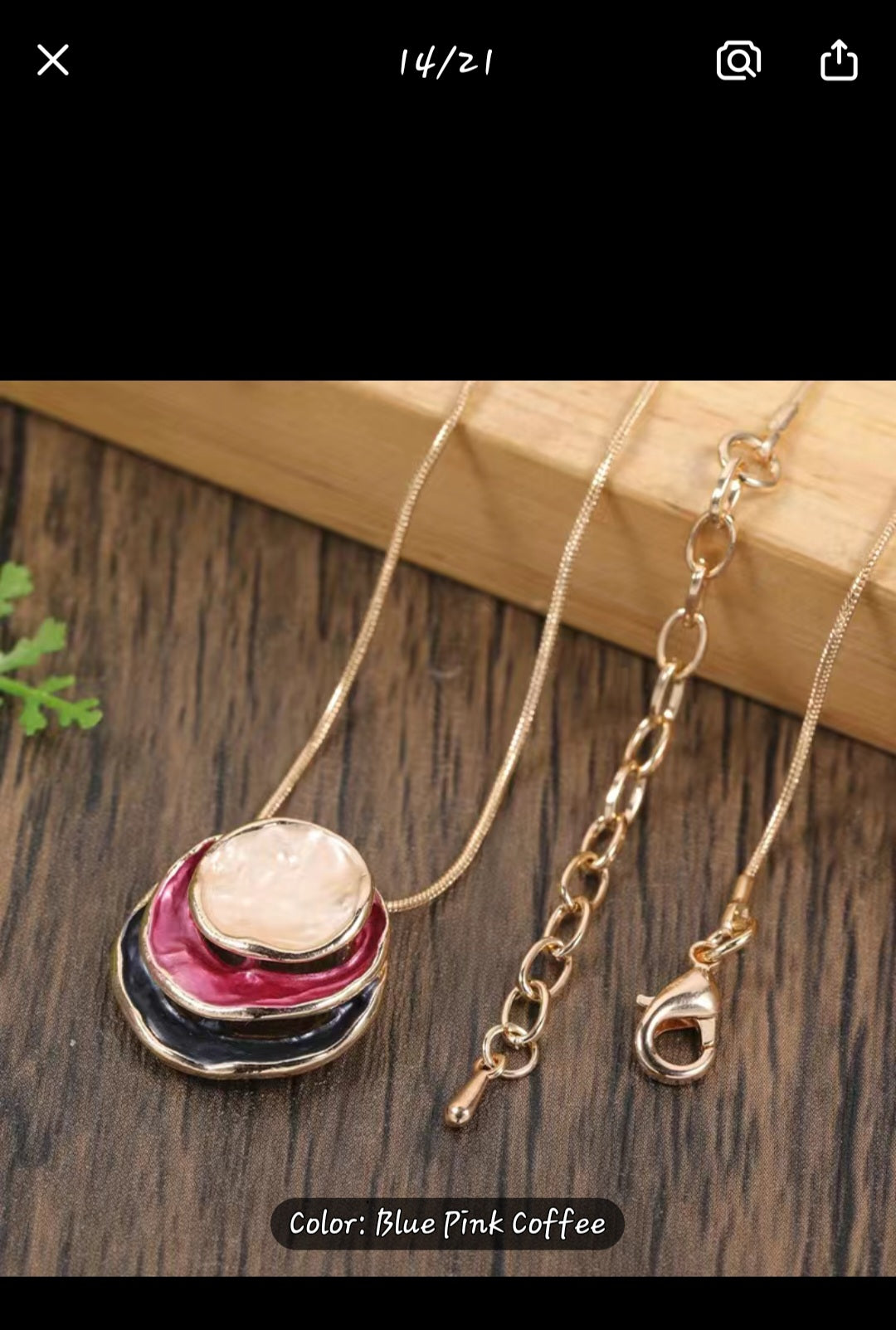 Cute, unique, expressive enamel alloy pendant necklace