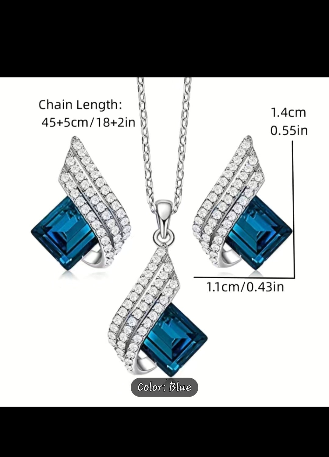 BEAUTIFUL ANGEL WINGS CRYSTAL PENDANT NECKLACE.