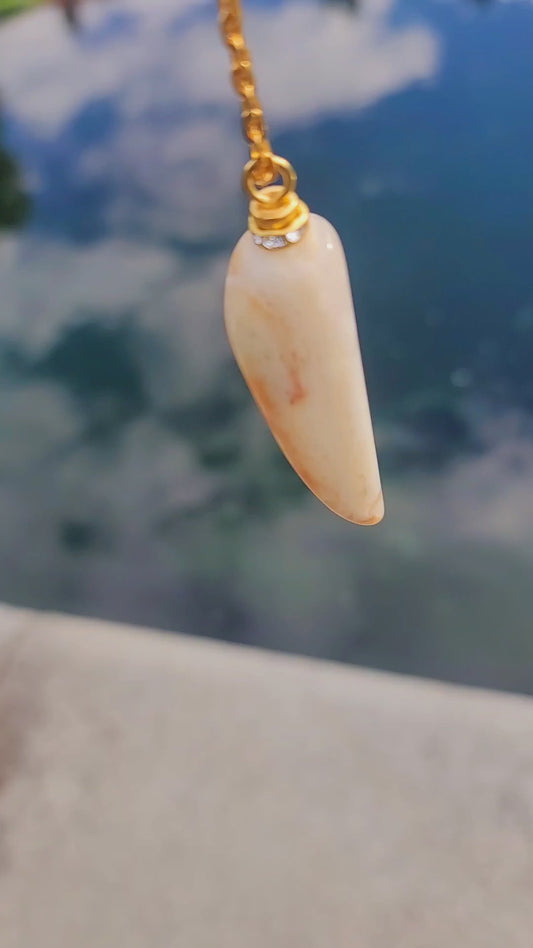 CHECK OUT THIS AMAZING YELLOW-ORANGE QUARTZ PENDANT