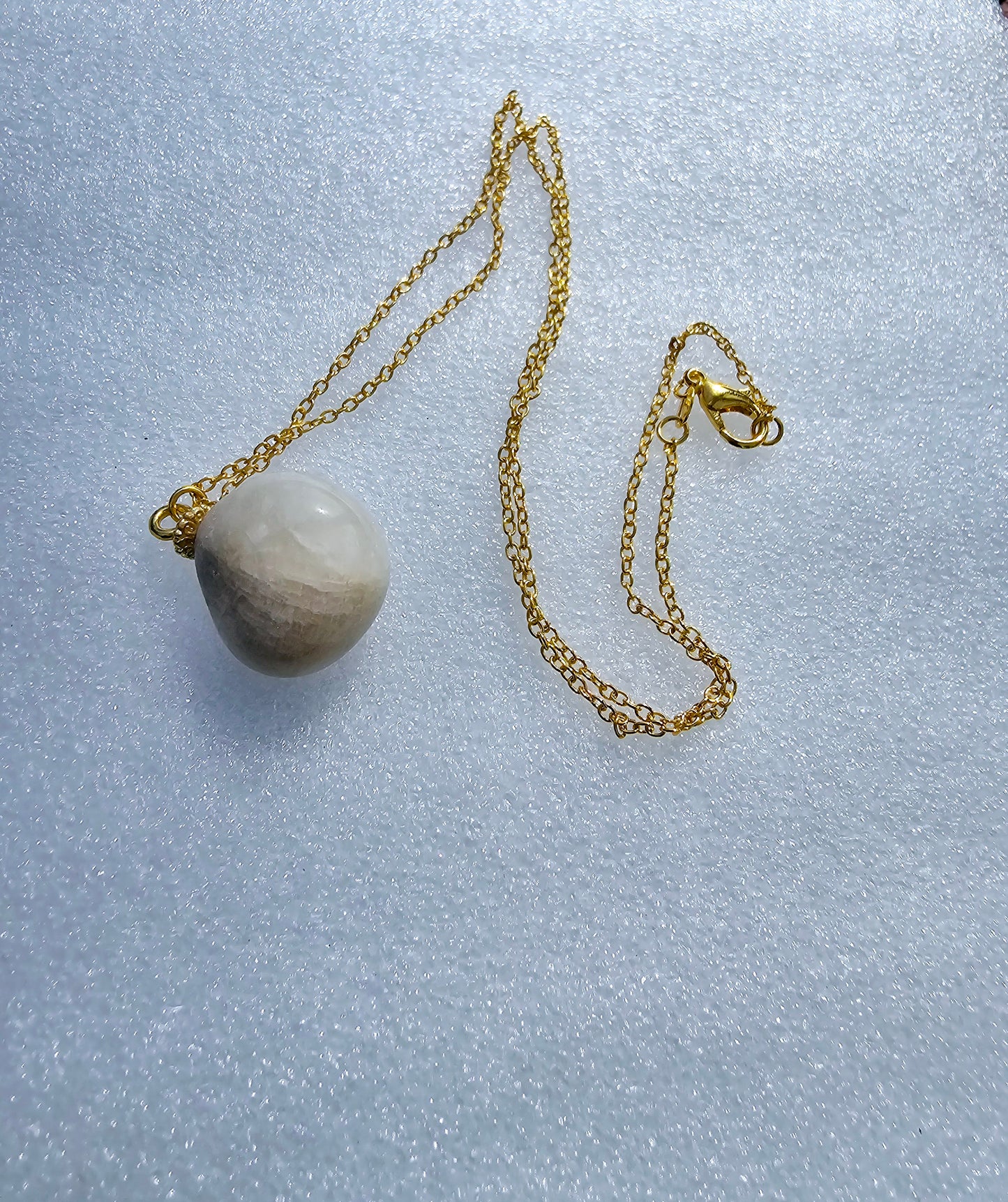 White & Clear Quartz Pendant