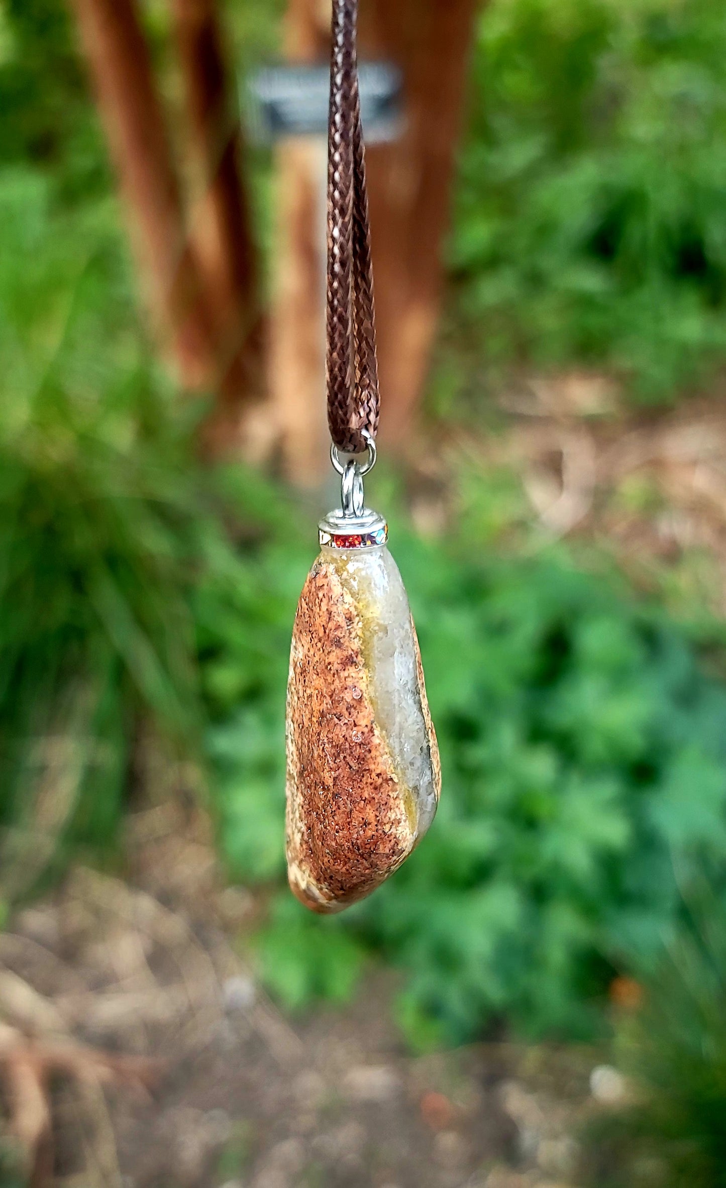 UNIQUE GRANITE/QUARTZ COMBO PENDANT