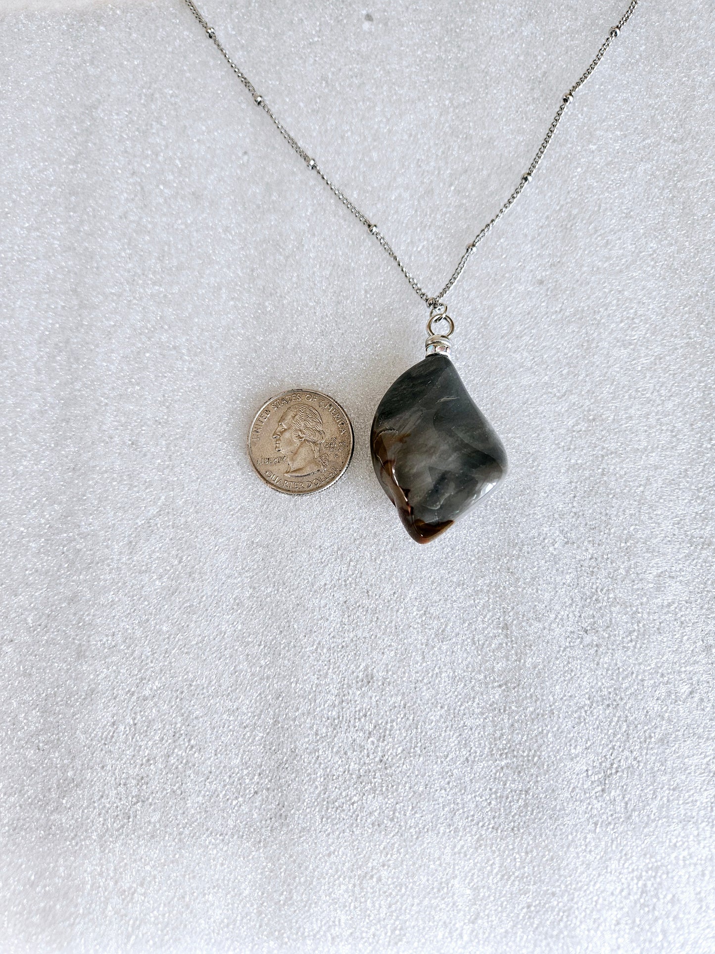 Desert Jasper Pendant with intricate and amazing color patterns and shape.