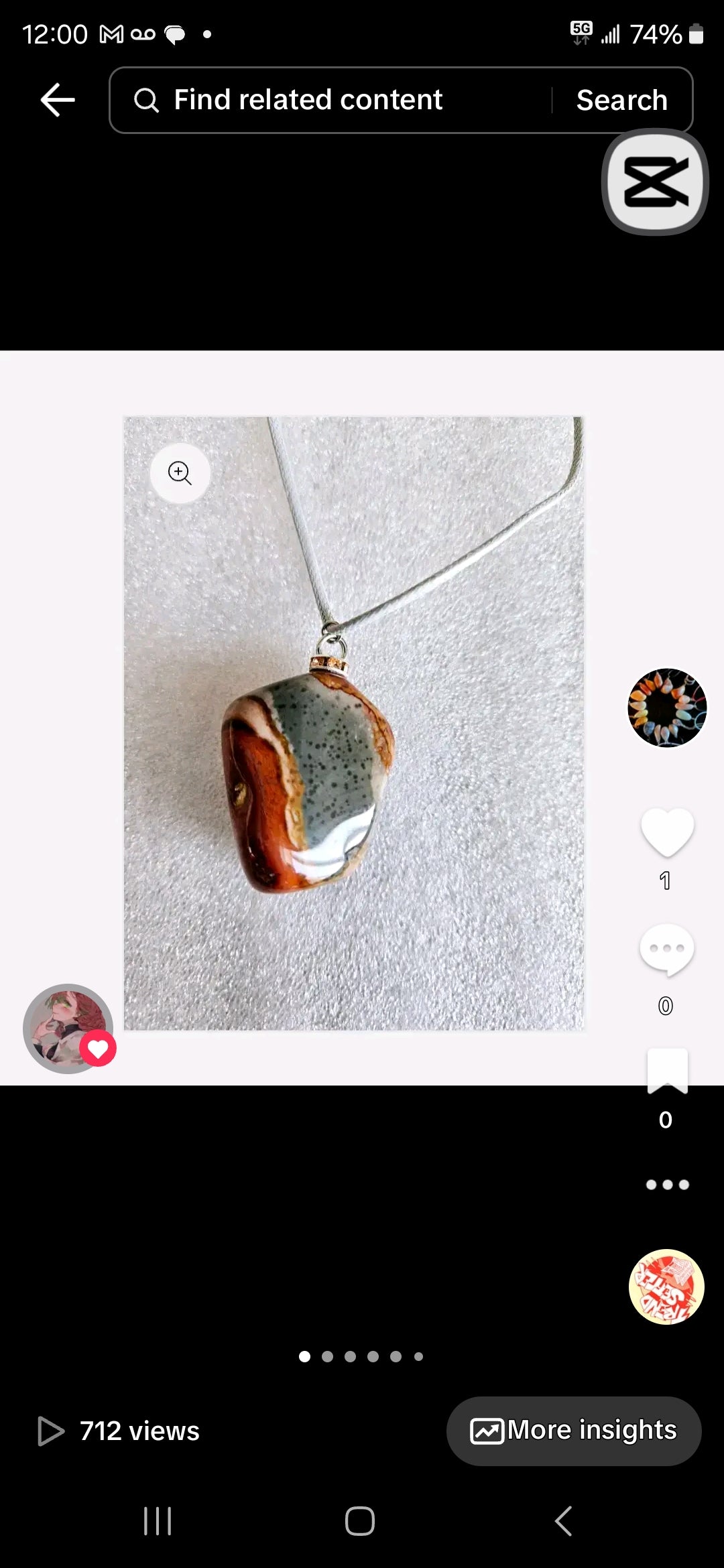 AMAZING DESERT JASPER PENDANT with extremely intricate color patterns and details! This is a very intricate and mesmerizing piece, featuring amazing color patterns and design. The shape is also super unique and will definitely stand out in the crowd!