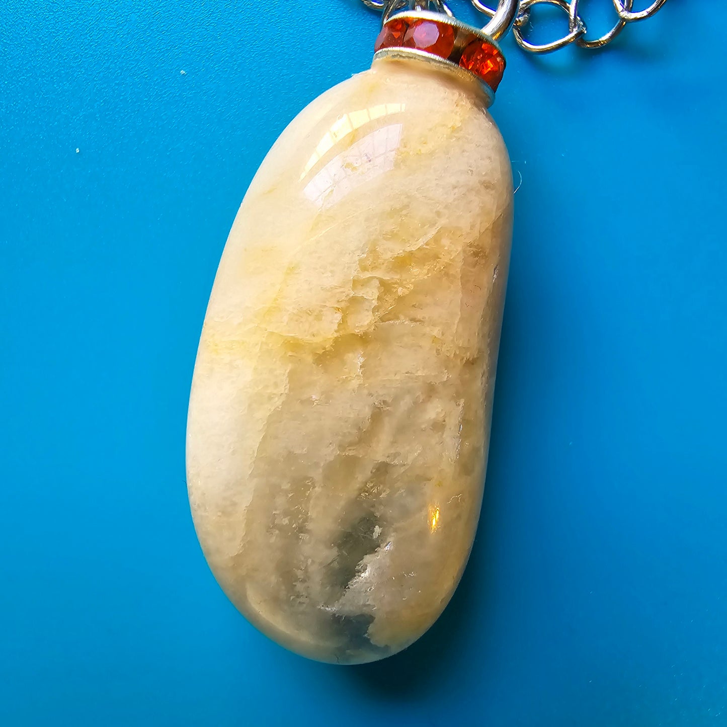 YELLOW & CLEAR QUARTZ PENDANT