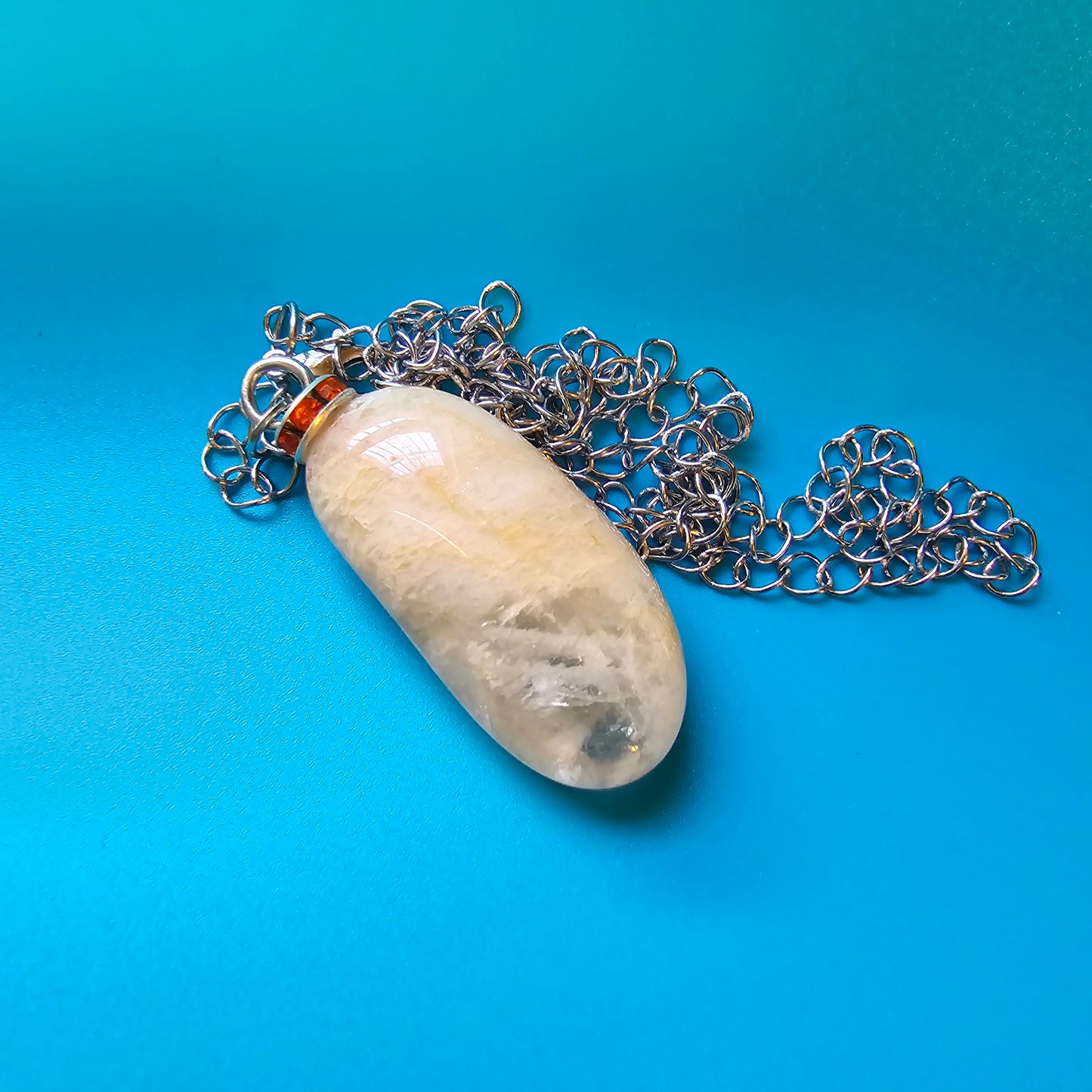 YELLOW & CLEAR QUARTZ PENDANT