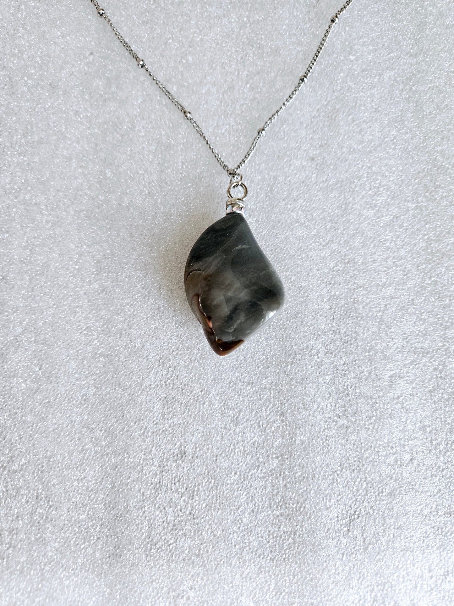 Desert Jasper Pendant with intricate and amazing color patterns and shape.