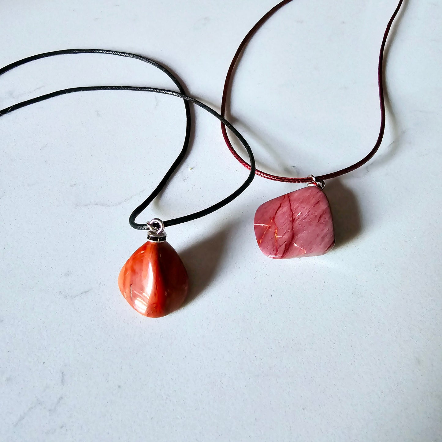 BEAUTIFUL AND UNIQUE POLYCHROME JASPER PENDANT.